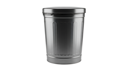Create a Metal Trash Can with Transparent Background