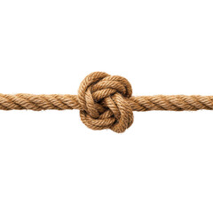 Obraz premium Intricate knot tied in natural rope