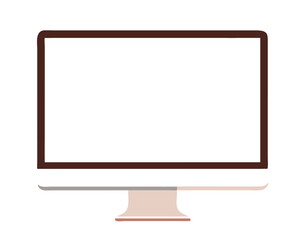 Monitor vector illustration isolated on white background done in flat style