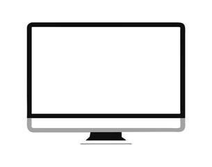 Monitor vector illustration isolated on white background done in flat style