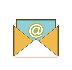  Flat Design Concept Email Send Icon Vector Illustration Free Vector