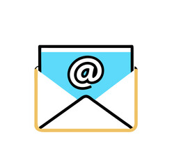  Flat Design Concept Email Send Icon Vector Illustration Free Vector