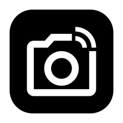 Camera connection icon symbolizing linking a camera to another device.