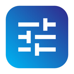 Fototapeta premium Tuning icon representing fine adjustments in settings or image appearance.