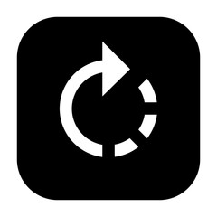 Rotate right icon for turning images clockwise.