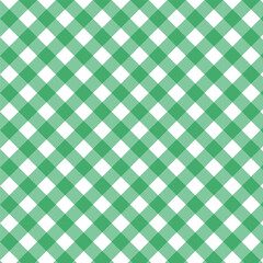 Gingham seamless pattern in green and white.Checkered tartan plaid repeat pattern for Christmas.Geometric vector illustration background wallpaper texture for fabric and prints.