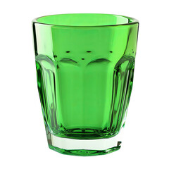 green glass isolated on white background