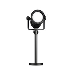 Modern black spotlight on a sleek stand