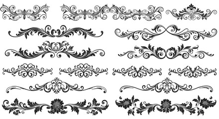 Obraz premium Elegant ornament borders vector illustration for decorative design and print in classic style