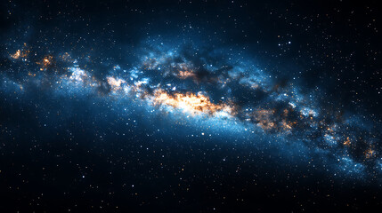 Fototapeta premium Majestic milky way galaxy with countless stars glittering in deep space cosmic background