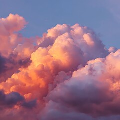 Sunset Clouds: Pink and Orange Sky