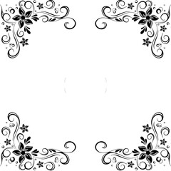 floral frame design 