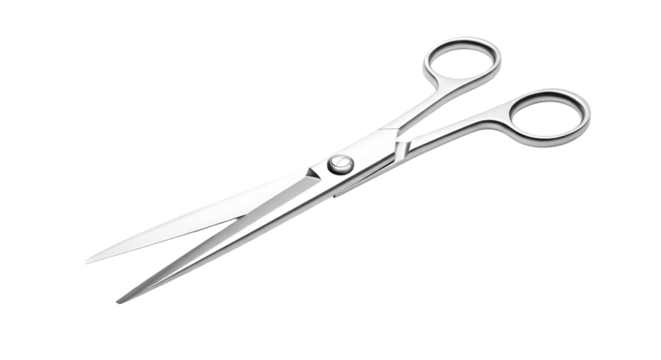 Sharp Scissors Cut Paper Precisely & Cleanly,  Featuring Transparent Background