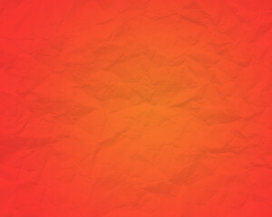 Textured crumpled paper background with a vibrant orange to yellow gradient and subtle wrinkles.eps