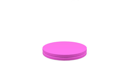 3d lilac pedestal podium mockup round shape for design and product presentation on white isolated background