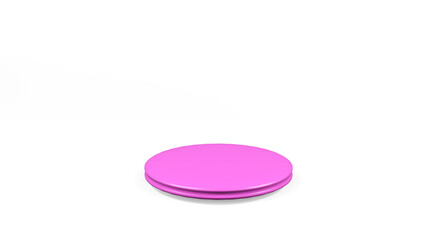 3d lilac pedestal podium mockup round shape for design and product presentation on white isolated background