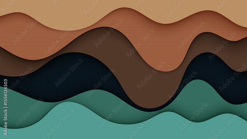 Canvas Prints abstract wave background with blue vector design and flowing sea pattern