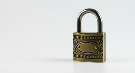 padlock for security with white background