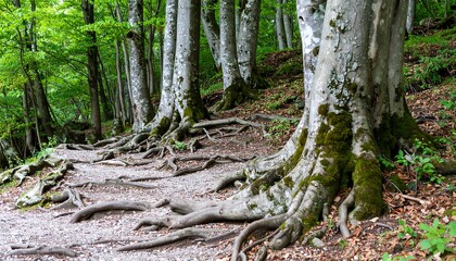 tree roots in the forest