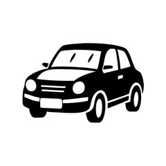 Illustration of a black car with white details vector