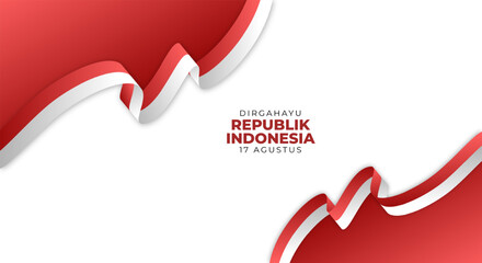 Flag indonesia independence day background