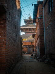 Ancient Courtyards and Pagodas in the Town of Panauti


