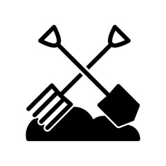 Shovel icon design template SVG