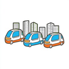 Naklejka premium Enhancing urban mobility and safety with autonomous driving systems