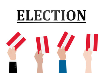 Election in Austria. Election Concept. Vector Illustration.