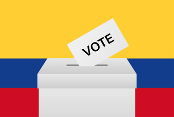 Election in Colombia. Election Concept. Vector Illustration.
