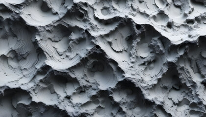 Intricate Textured Surface of Gray Layered Material in Abstract Form