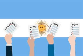 Election in Argentina. Election Concept. Vector Illustration.