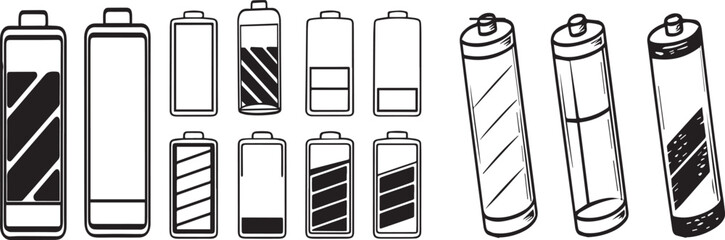 Set of pencil drawing vector illustrations, icons, and symbols for web and mobile design