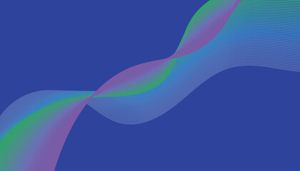 Abstract Intertwining Wave Flow with Gradient Ribbons