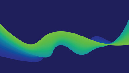 Abstract Intertwining Wave Flow with Gradient Ribbons