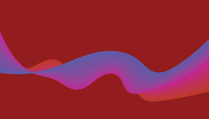 Abstract Intertwining Wave Flow with Gradient Ribbons