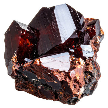 Rough Dravite Crystal with Dark Brown Edges and Earthy Texture, isolated on a transparent background
