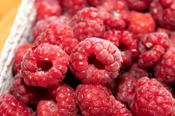 raspberry on white background