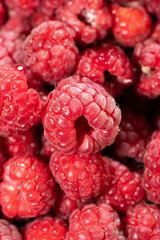 close up of raspberries
