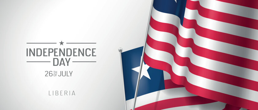Liberia happy independence day greeting card, banner vector illustration - Powered by Adobe