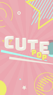 Vertical Cute Pop Title