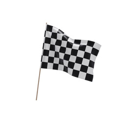 A checkered flag waving against a black background indicating the end of a race or competition event