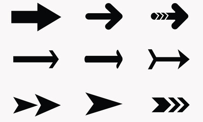 Arrows set icon. Arrows set vector illustration. Arrow icon. Arrow black colored. vector icon. Arrows vector collection. Vector-EPS 10