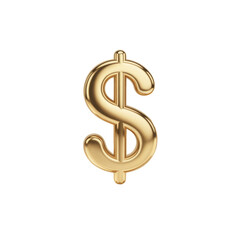 A shiny golden dollar sign on a black background representing wealth and financial success with detail