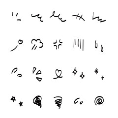 シンプルな手描き感情のセット
