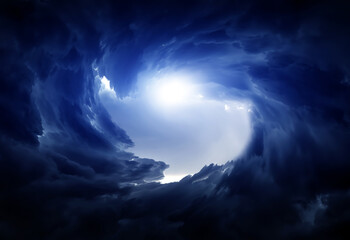 Blurred Swirl in the Clouds