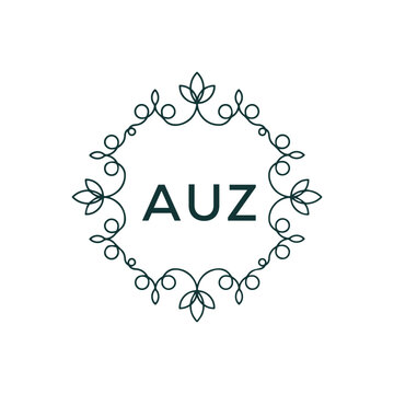 AUZ Letter Initial Logo Design Template Vector Illustration