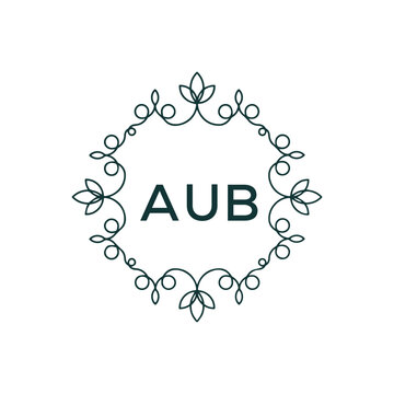 AUB Letter Initial Logo Design Template Vector Illustration