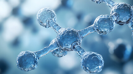 A detailed molecular structure showcases the intricate bonds of a chemical compound.