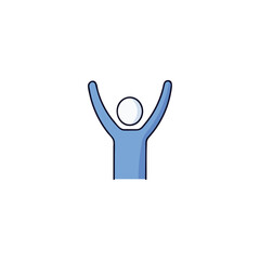 Obraz premium Achieved Goal / Success Icon - Celebration, Victory, and Personal Achievement